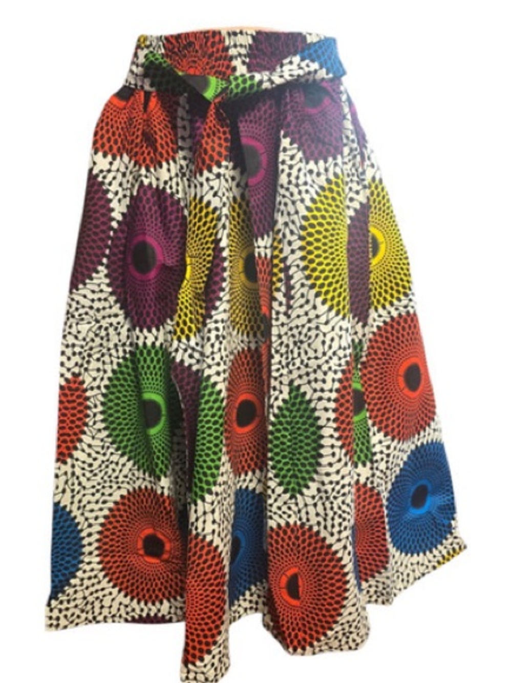 Touch Me Boho Abstract Geometric Print Maxi Skirt XL 100% Cotton
